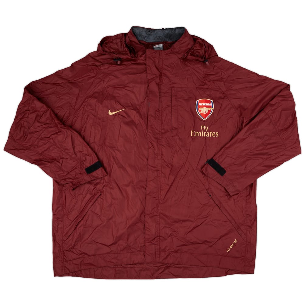 2007-08 Arsenal Nike Hooded Rain Jacket - 8/10 - (XXL)