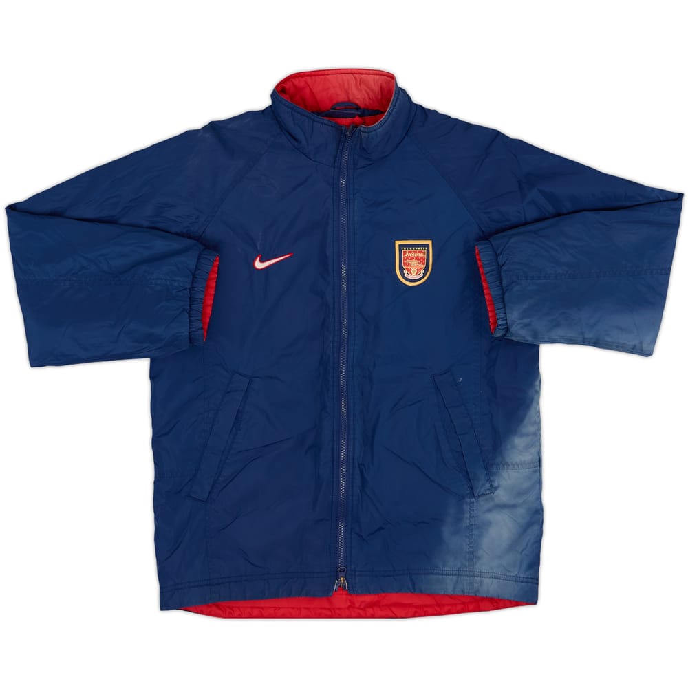 1998-99 Arsenal Nke Reversible Padded Bench Coat - 5/10 - (L.Boys)