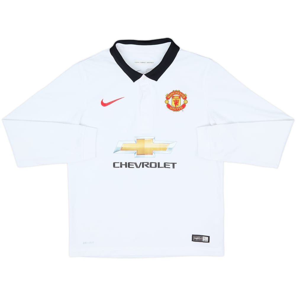 2014-15 Manchester United Away L/S Shirt - 9/10 - (M.Boys)