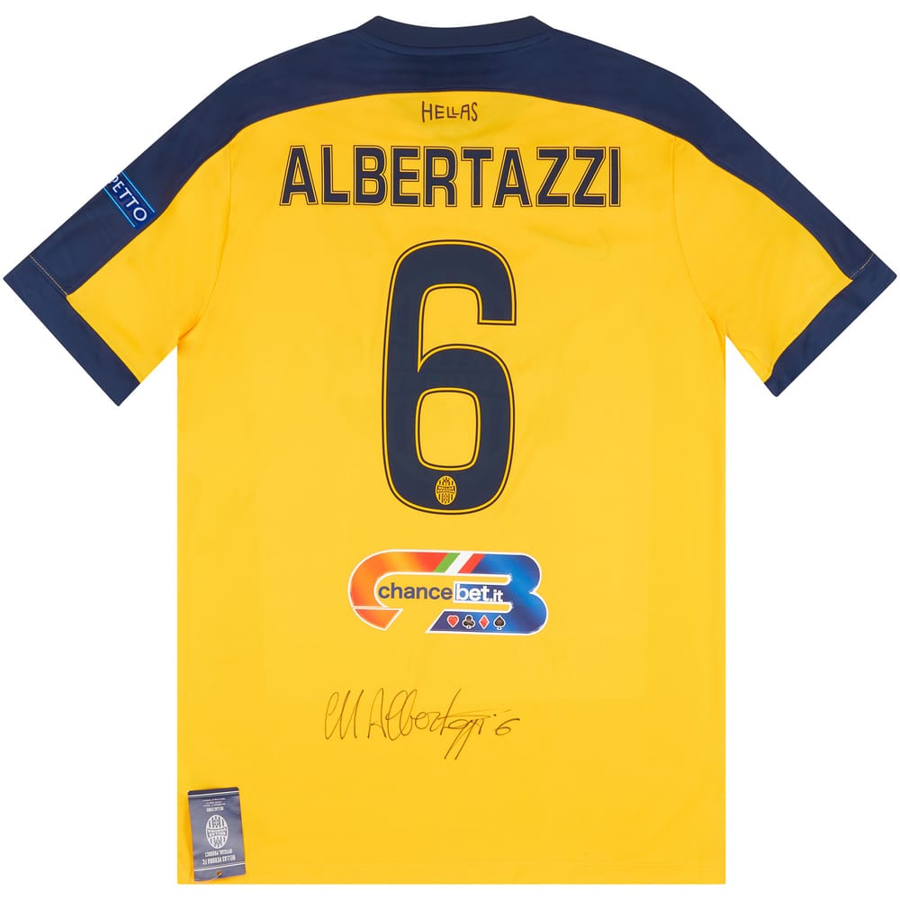 2016-17 Hellas Verona Signed Away Shirt Albertazzi #6 L