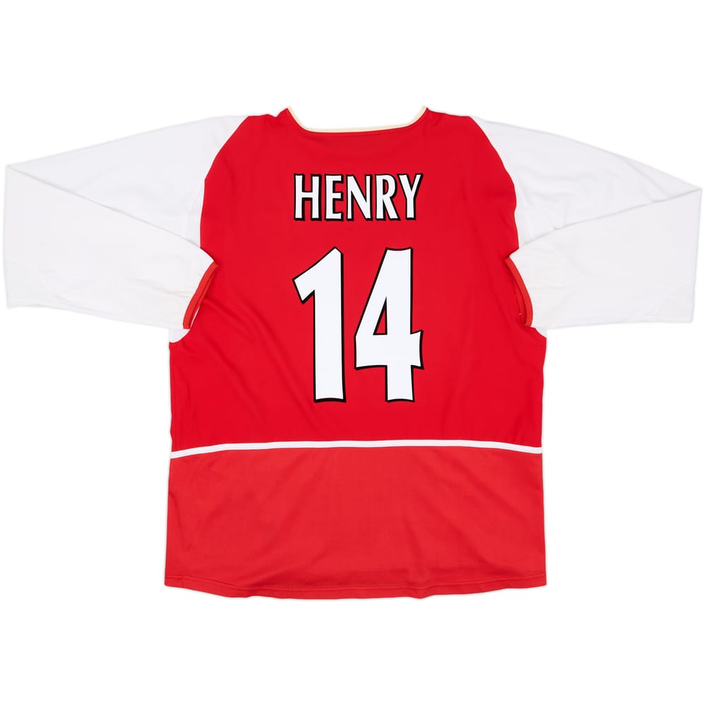 2002-04 Arsenal Home L/S Shirt Henry #14 - 8/10 - (XL)
