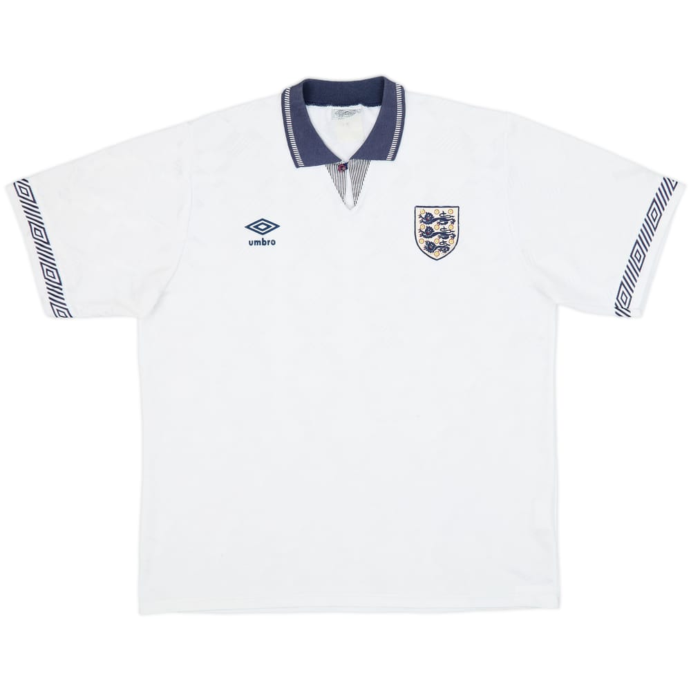 1990-92 England Home Shirt - 7/10 - (L)