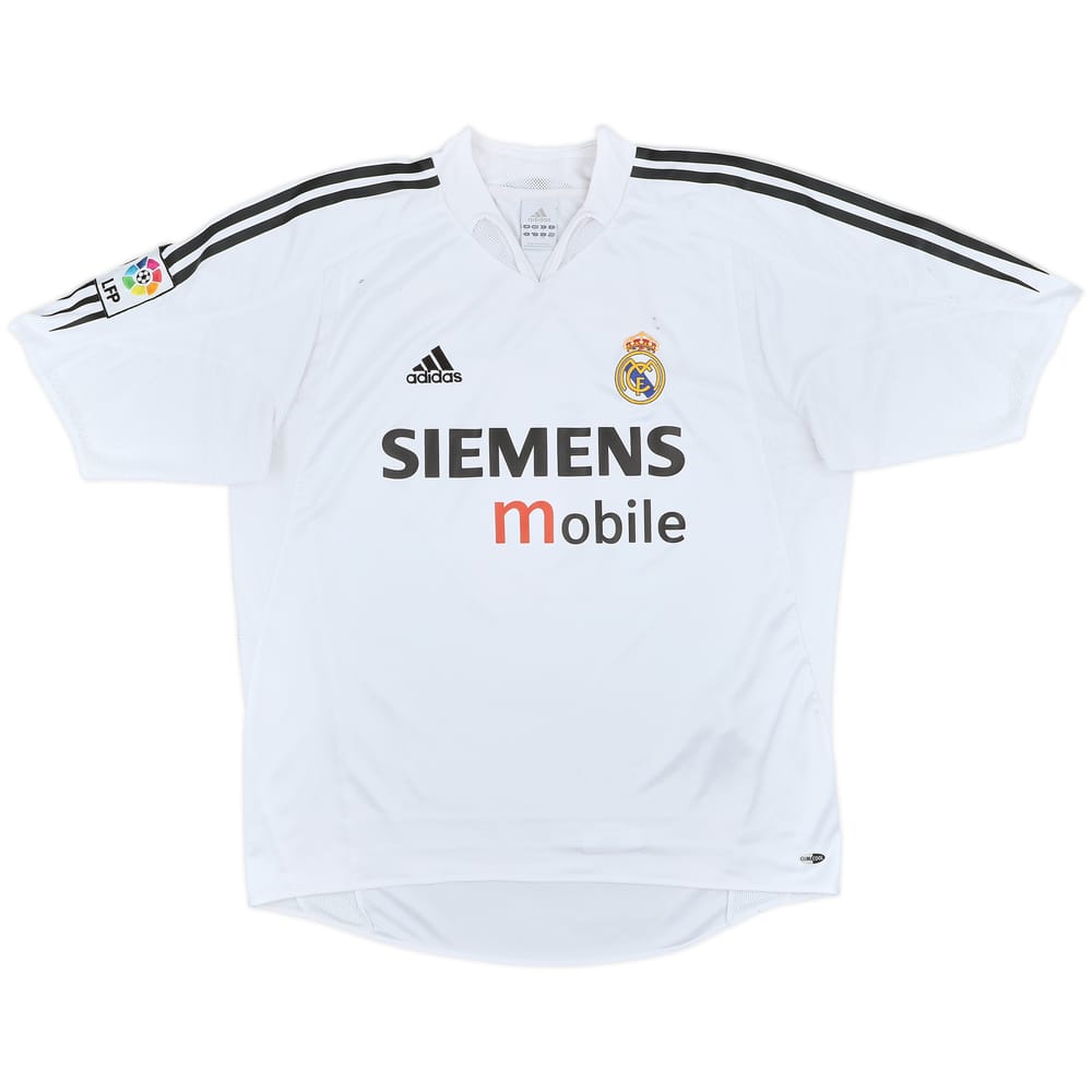 2004-05 Real Madrid Signed Home Shirt Gravesen #16 - 4/10 - (L)