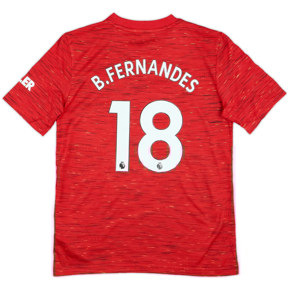 2020-21 Manchester United Home Shirt B.Fernandes #18 - 9/10 - (M.Boys)