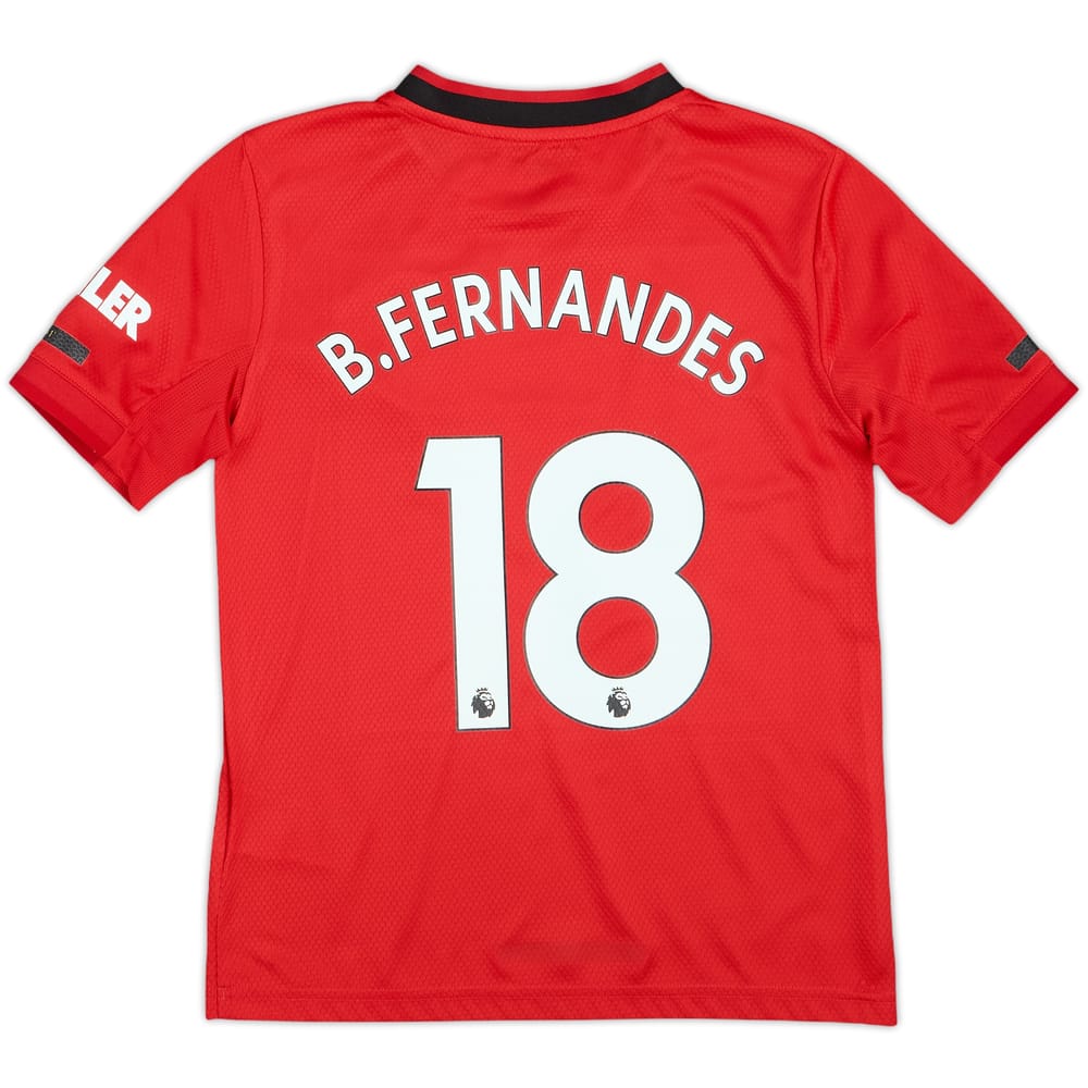 2019-20 Manchester United Home Shirt B.Fernandes #18 - 8/10 - (S.Boys)