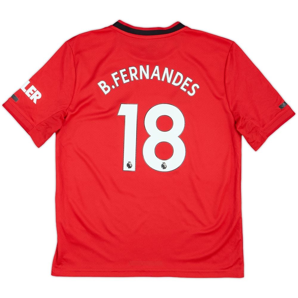 2019-20 Manchester United Home Shirt B.Fernandes #18 - 9/10 - (L.Boys)