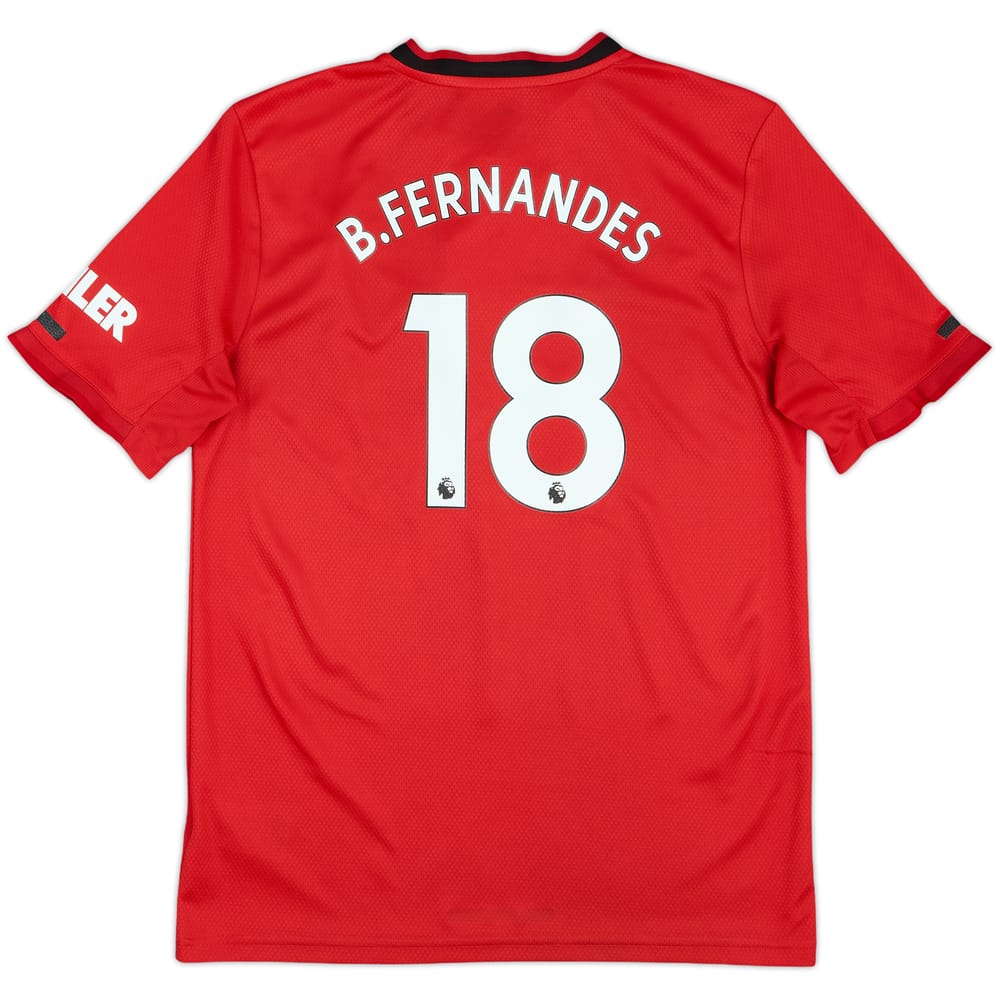 2019-20 Manchester United Home Shirt B.Fernandes #18 - 9/10 - (XL.Boys)