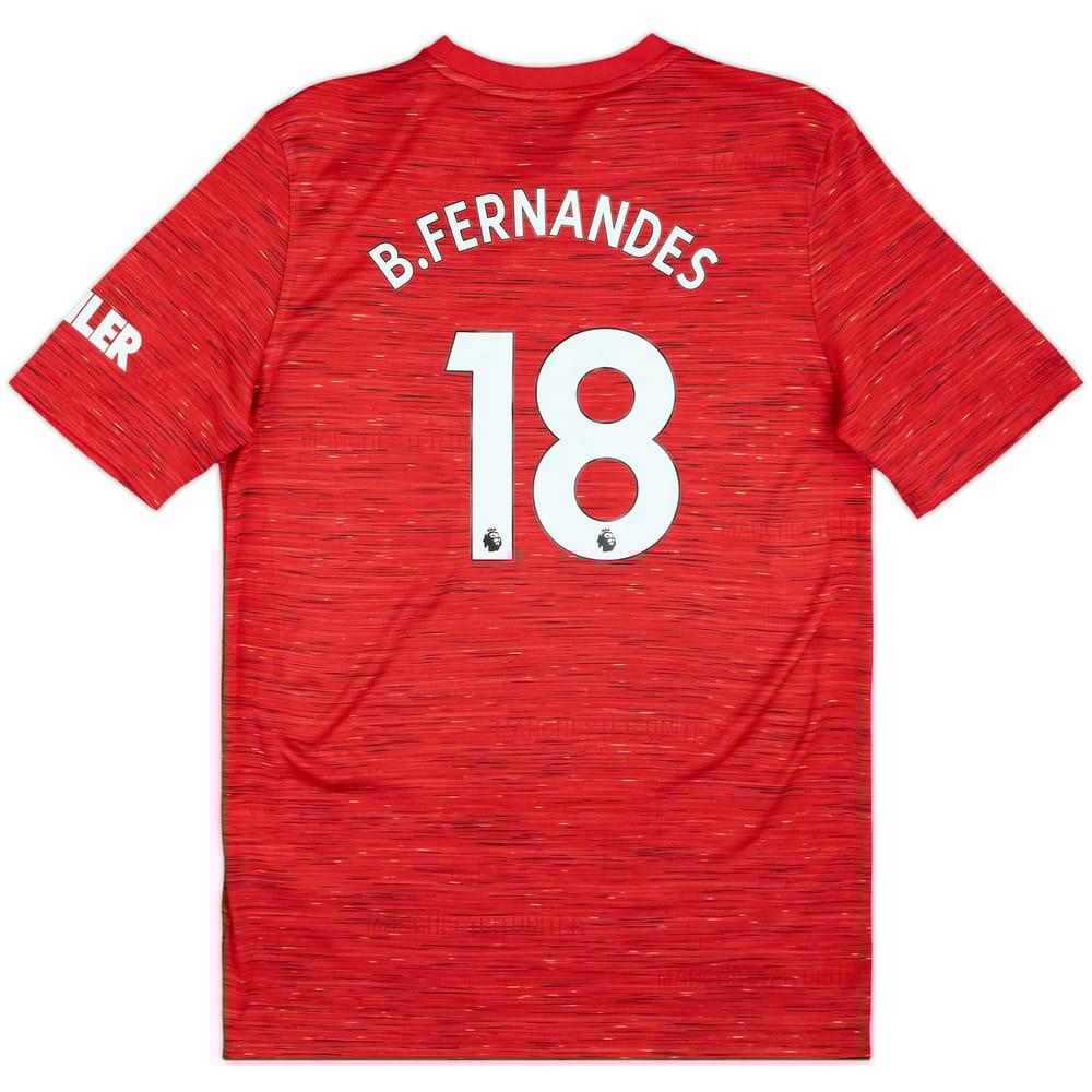2020-21 Manchester United Home Shirt B.Fernandes #18 - 9/10 - (XL.Boys)
