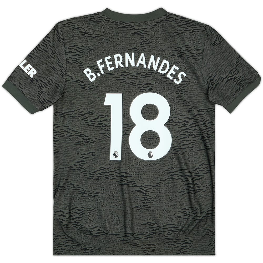 2020-21 Manchester United Away Shirt B.Fernandes #18 - 9/10 - (M.Boys)