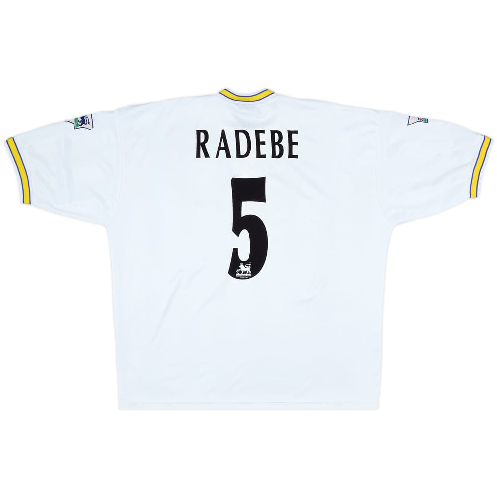1996-98 Leeds United Home Shirt Radebe #5 - 6/10 - (XL)