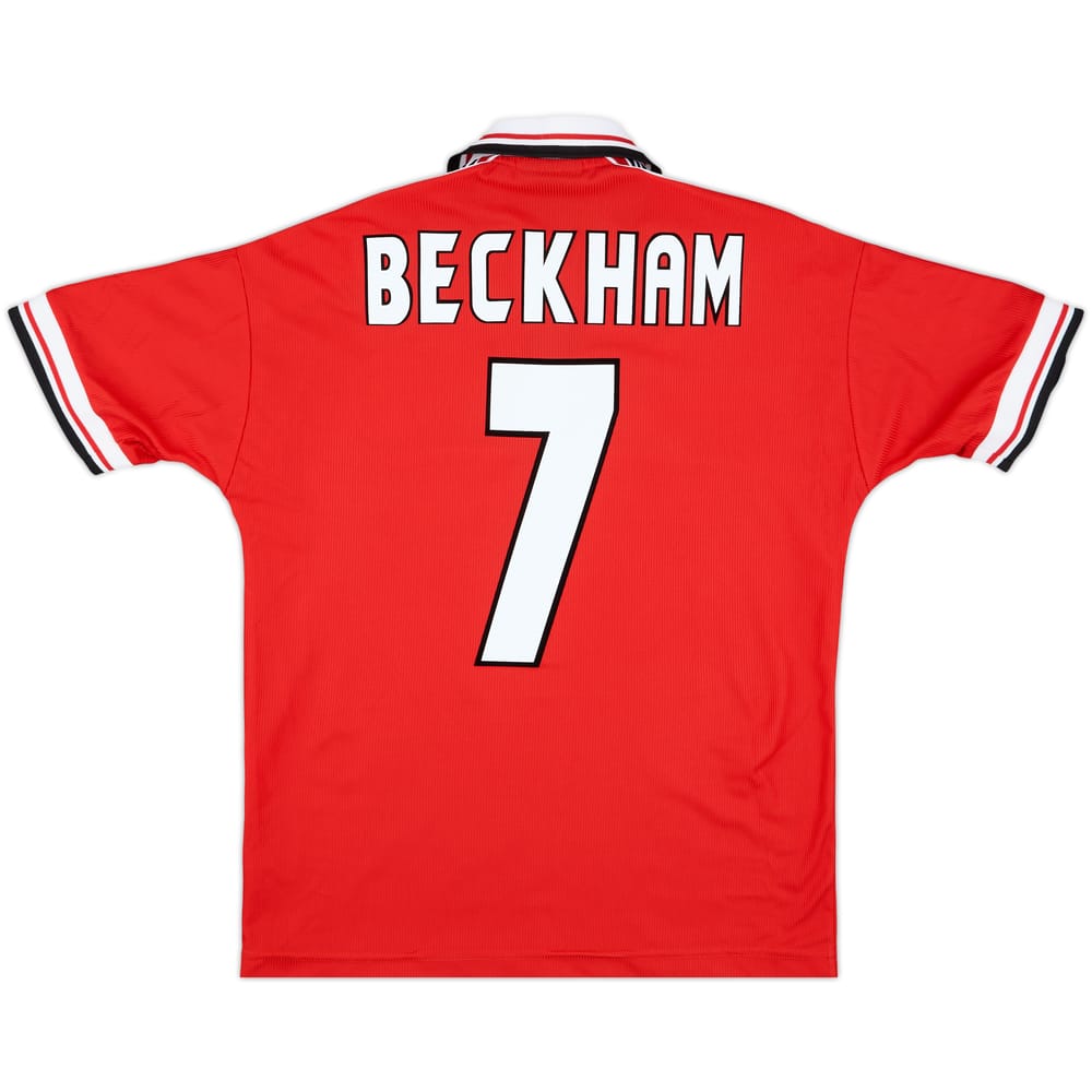 1998-00 Manchester United Home Shirt Beckham #7 - 10/10 - (Y)