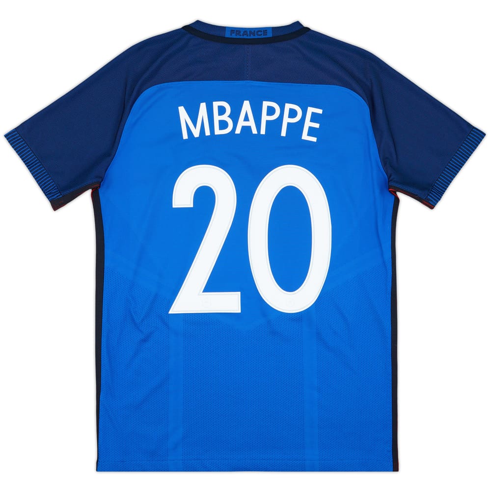 2016-17 France Player Issue Home Shirt Mbappe #20 - 6/10 - (L)
