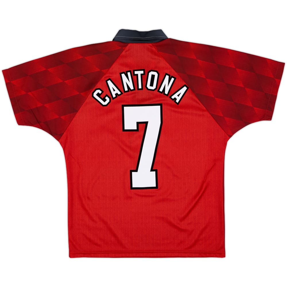 1996-98 Manchester United Home Shirt Cantona #7 - 9/10 - (Y)