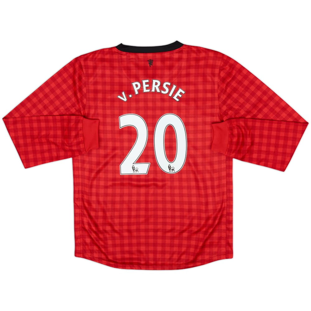 2012-13 Manchester United Home L/S Shirt v.Persie #20 - 9/10 - (M.Boys)