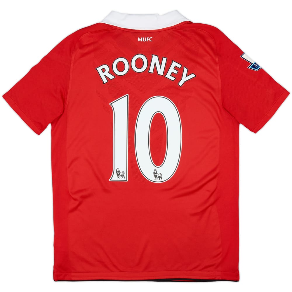 2010-11 Manchester United Home Shirt Rooney #10 - 9/10 - (XL.Boys)