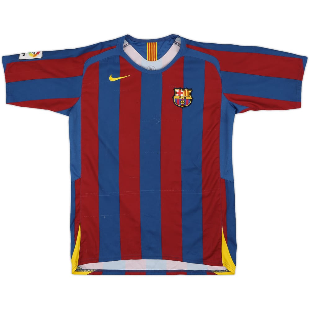 2005-06 Barcelona Home Shirt - 7/10 - (XL.Boys)