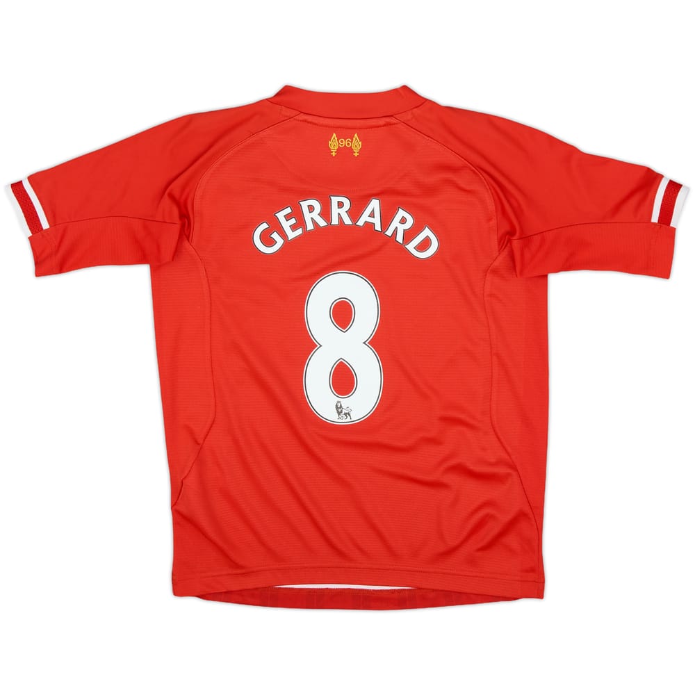 2013-14 Liverpool Home Shirt Gerrard #8 - 7/10 - (S.Boys)