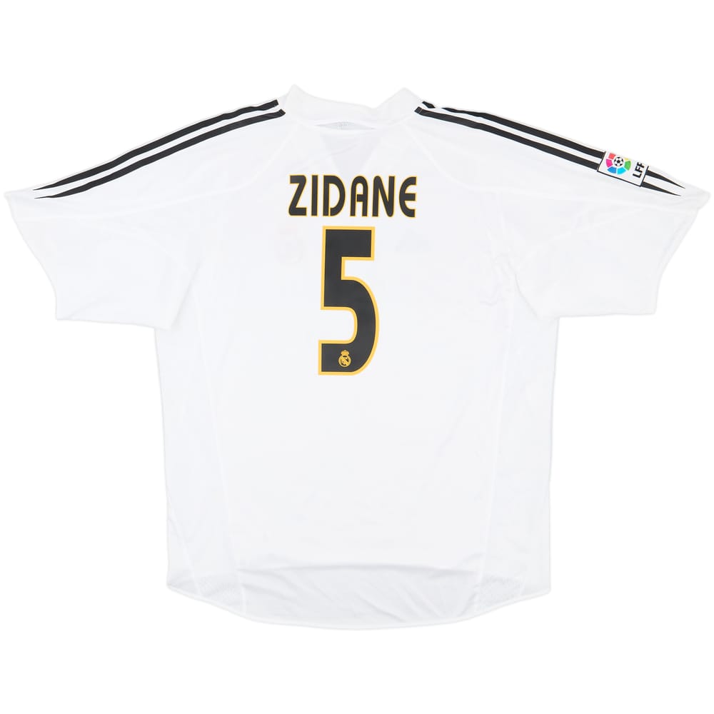 2004-05 Real Madrid Home Shirt Zidane #5 - 7/10 - (XL)