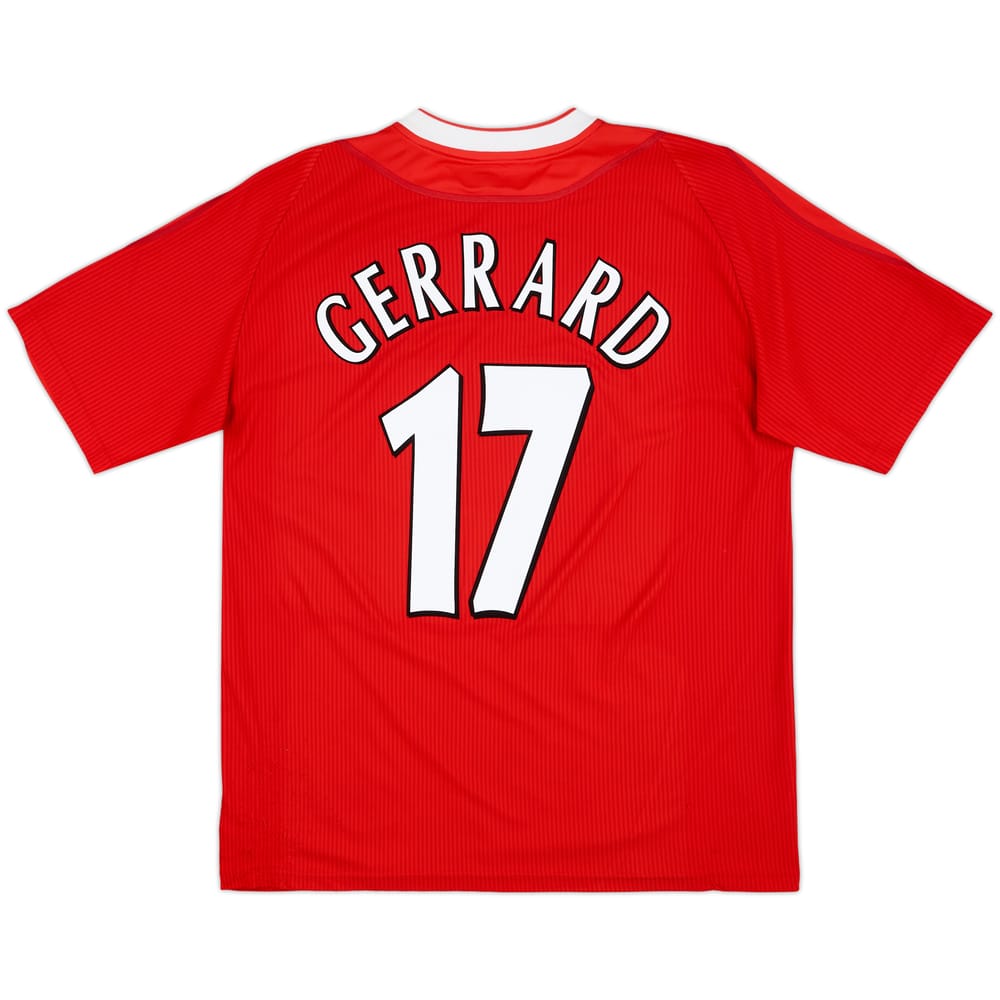 2000-02 Liverpool Home Shirt Gerrard #17 - 6/10 - (L)