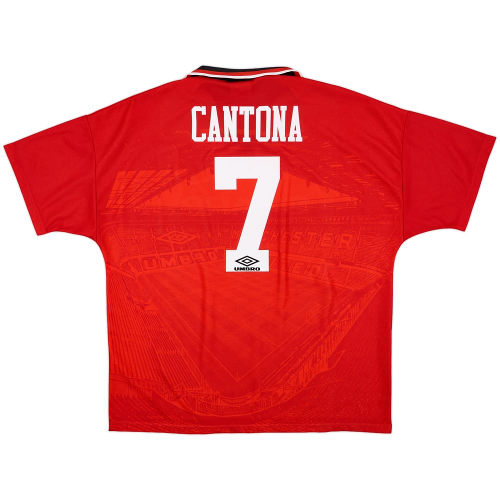 1994-96 Manchester United Home Shirt Cantona #7 - 9/10 - (XXL)