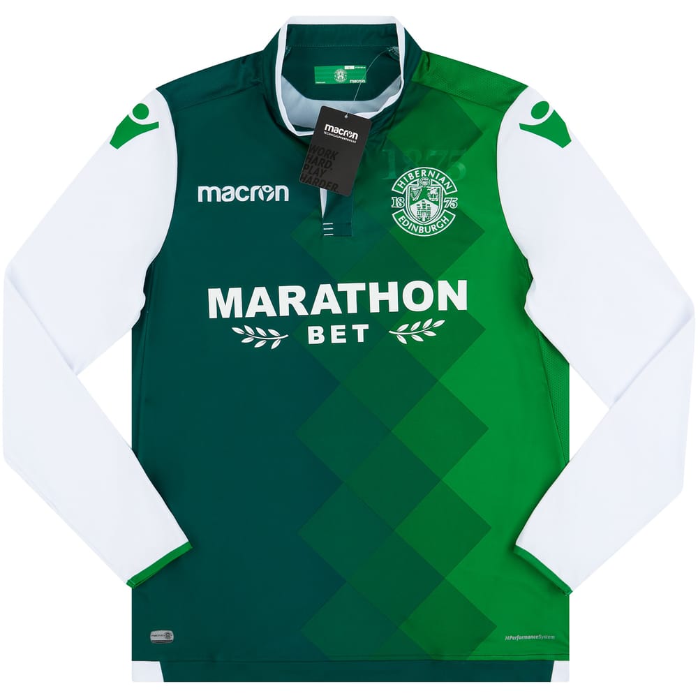 2018-19 Hibernian Home L/S Shirt - NEW