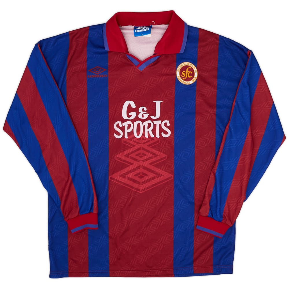 1995-96 Stenhousemuir Home L/S Shirt - 9/10 - (L)