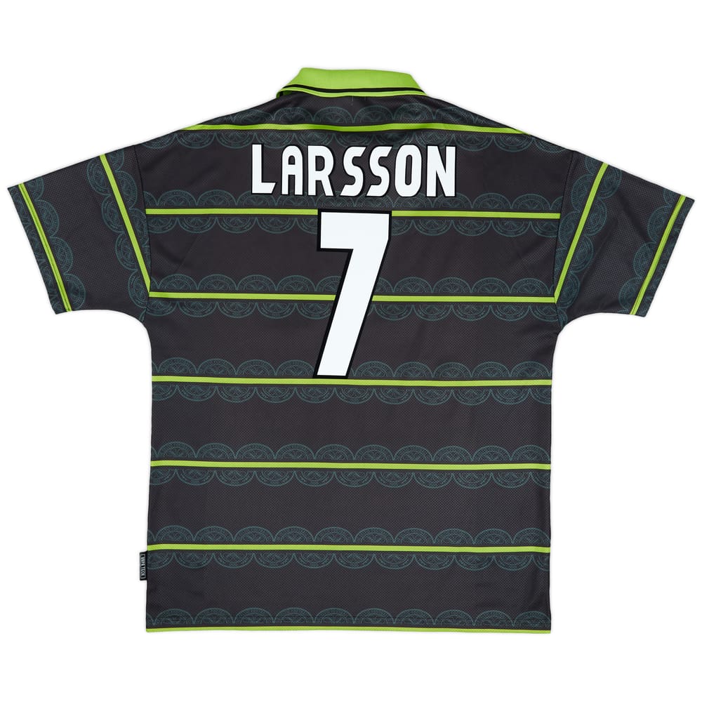 1998-99 Celtic Away Shirt Larsson #7 - 8/10 - (XL)