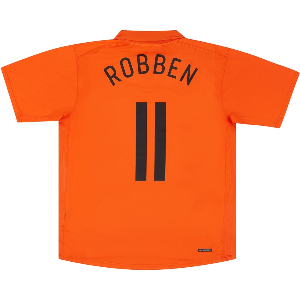 2006-08 Netherlands Home Shirt Robben #11 - 8/10