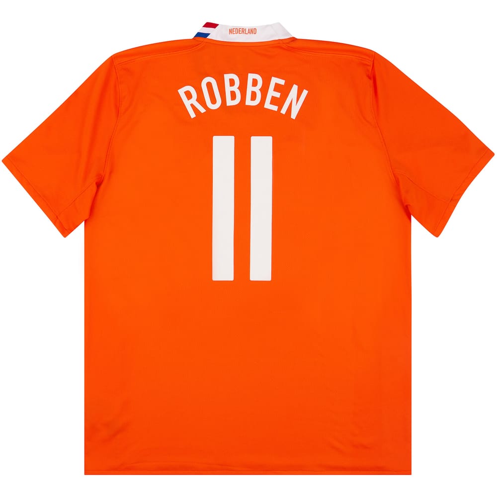 2008-10 Holland Home Shirt Robben #11 (Excellent - 8/10)