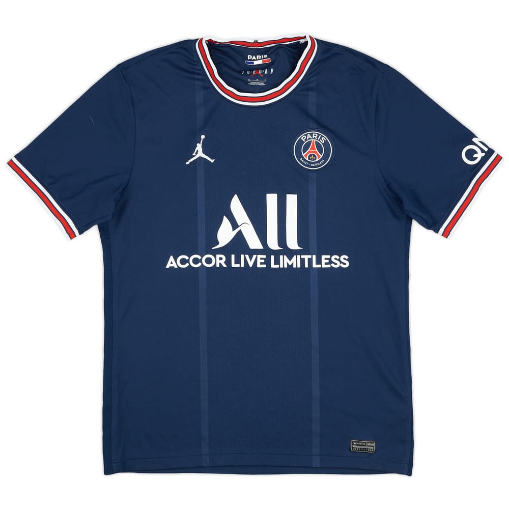 2021-22 Paris Saint-Germain Home Shirt - 8/10 - (M)