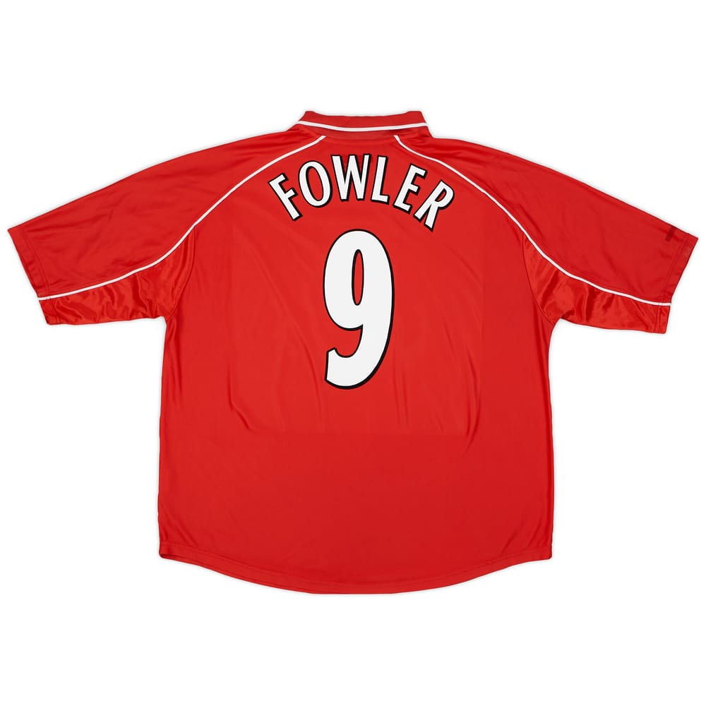 2000-02 Liverpool Home Shirt Fowler #9 - 5/10 - (XL)