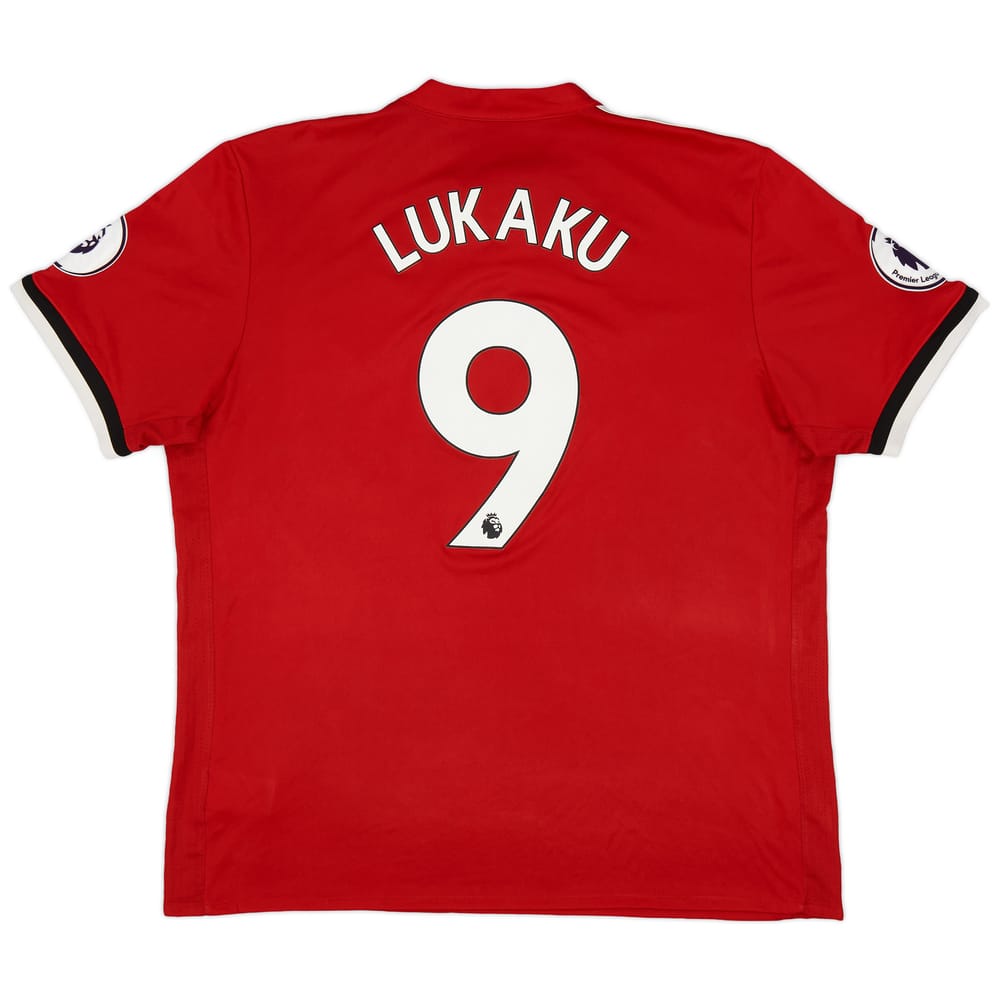 2017-18 Manchester United Home Shirt Lukaku #9 - 9/10 - (XL)