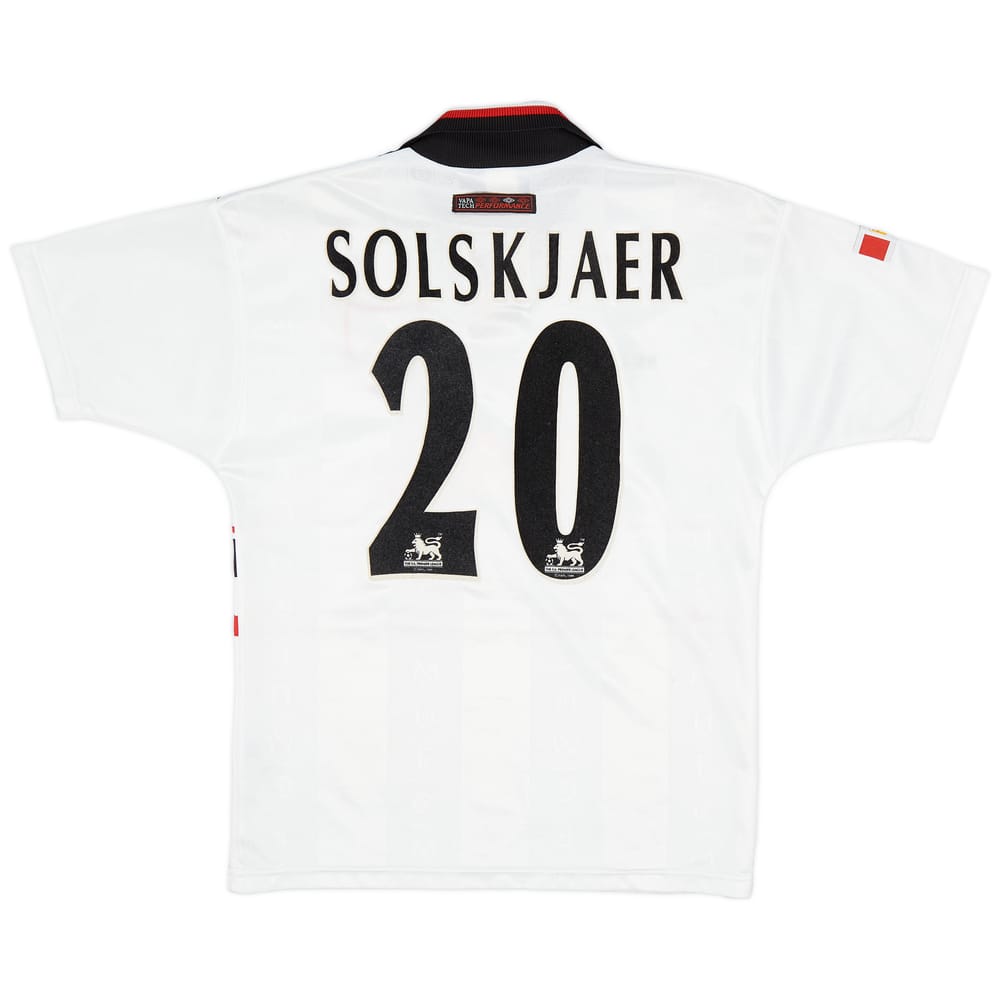 1997-99 Manchester United Away Shirt Solskjær #20 - 8/10 - (M.Boys)