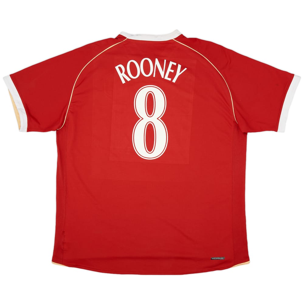 2006-07 Manchester United Home Shirt Rooney #8 - 8/10 - (XXL)