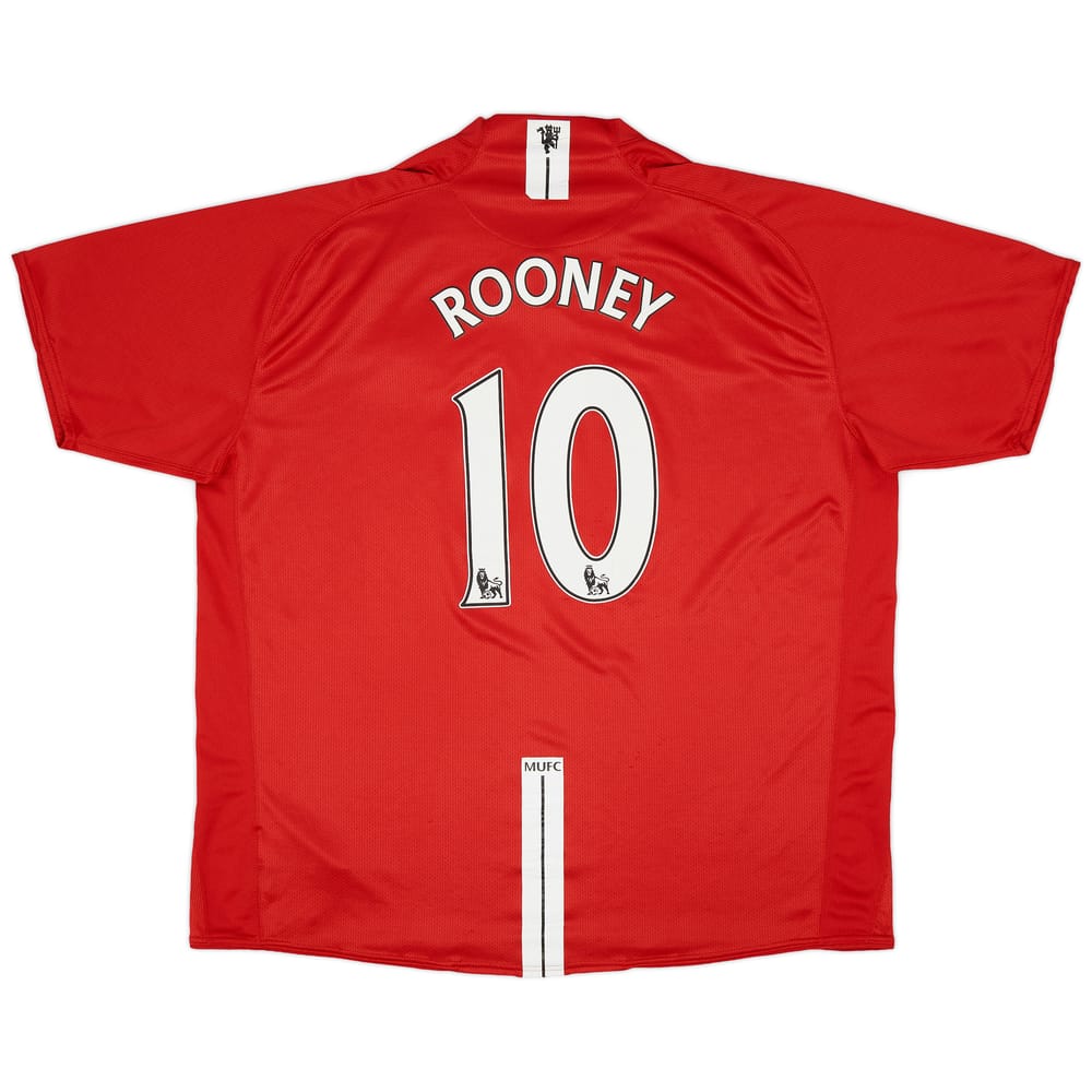 2007-09 Manchester United Home Shirt Rooney #10 - 9/10 - (3XL)