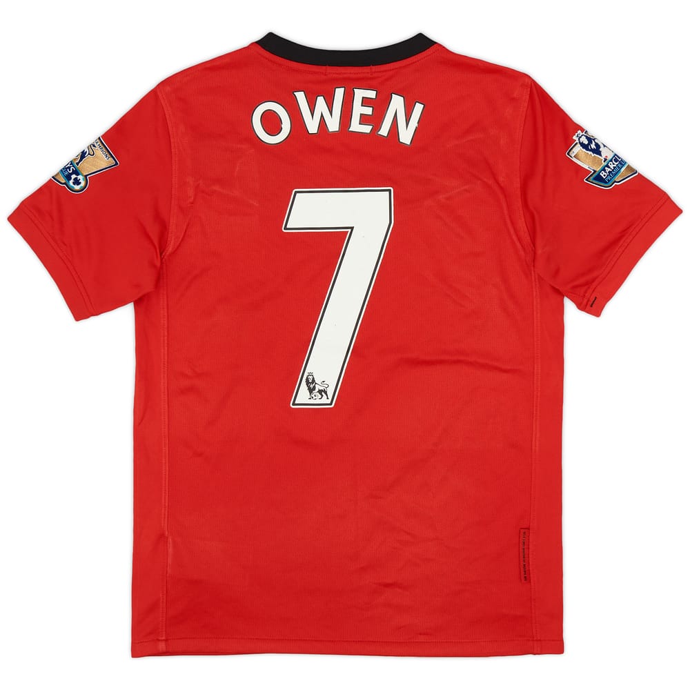 2009-10 Manchester United Home Shirt Owen #7 - 7/10 - (L.Boys)