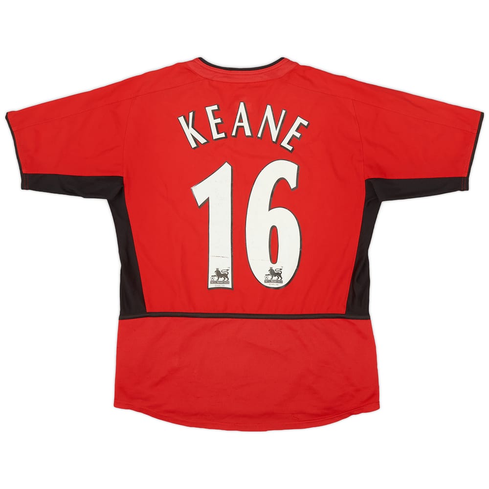 2002-04 Manchester United Home Shirt Keane #16 - 7/10 - (Women's L)