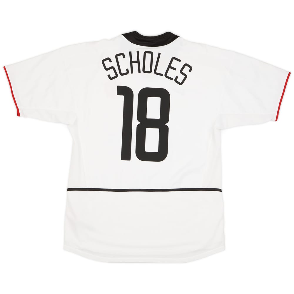 2002-03 Manchester United Away Shirt Scholes #18 - 8/10 - (XL)