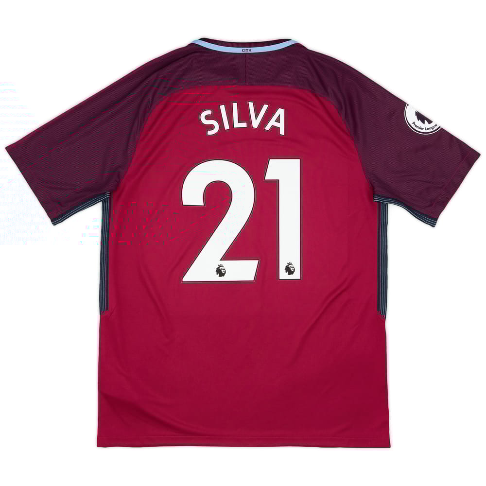 2017-18 Manchester City Away Shirt Silva #21 (L)