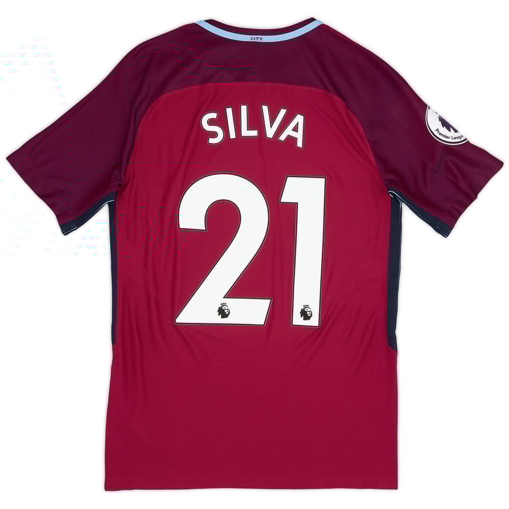 2017-18 Manchester City Authentic Away Shirt Silva #21 (S)
