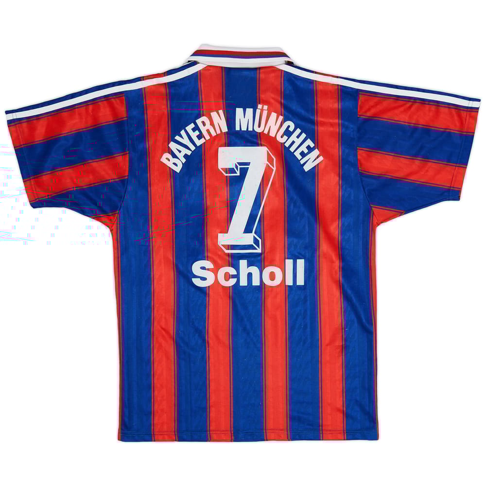 1995-97 Bayern Munich Home Shirt Scholl #7 - 8/10 - (XL.Boys)