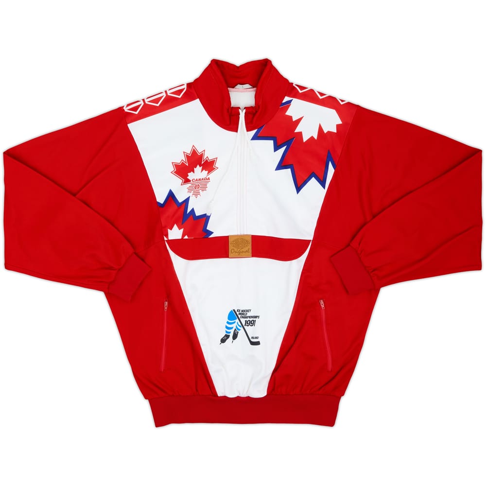 1991 Team Canada Ice Hockey World Championships Tackla 1/2 Zip Jacket - 9/10 - (L)