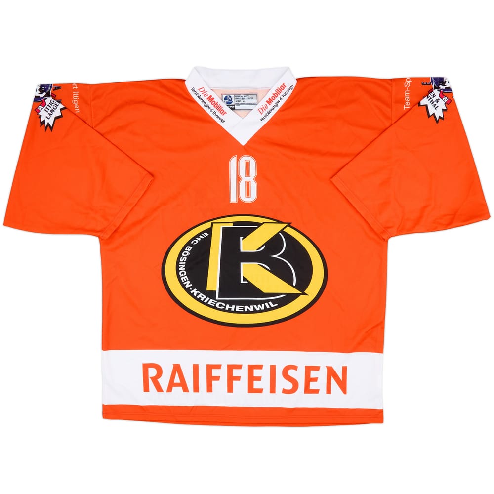 2000-01 EHC Bosingen-Kriechenwil #18 Ochsner Hockey Home Jersey - 9/10 - (XL)
