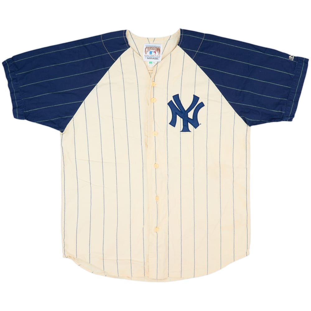 1990s New York Yankees Mantle #7 Mirage Cooperstown Collection Jersey - 8/10 - (XL)
