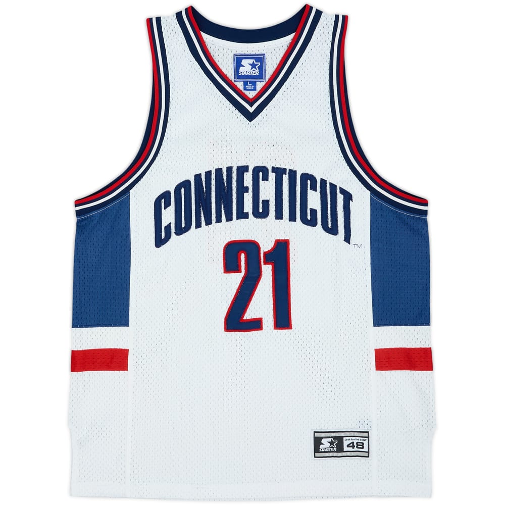 1995-98 UConn Huskies Moore #21 Starter Authentic Home Jersey - 8/10 - (L)