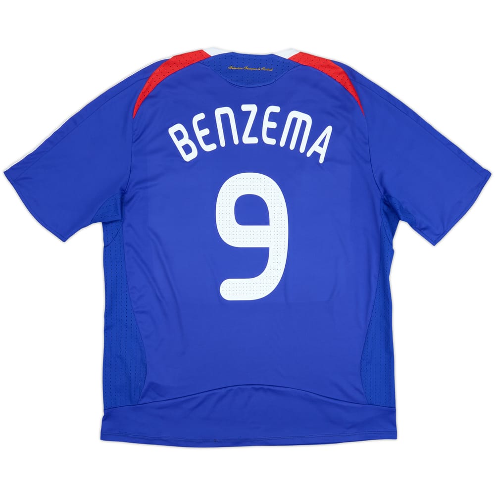 2007-08 France Home Shirt Benzema #9 - 8/10 - (XL)