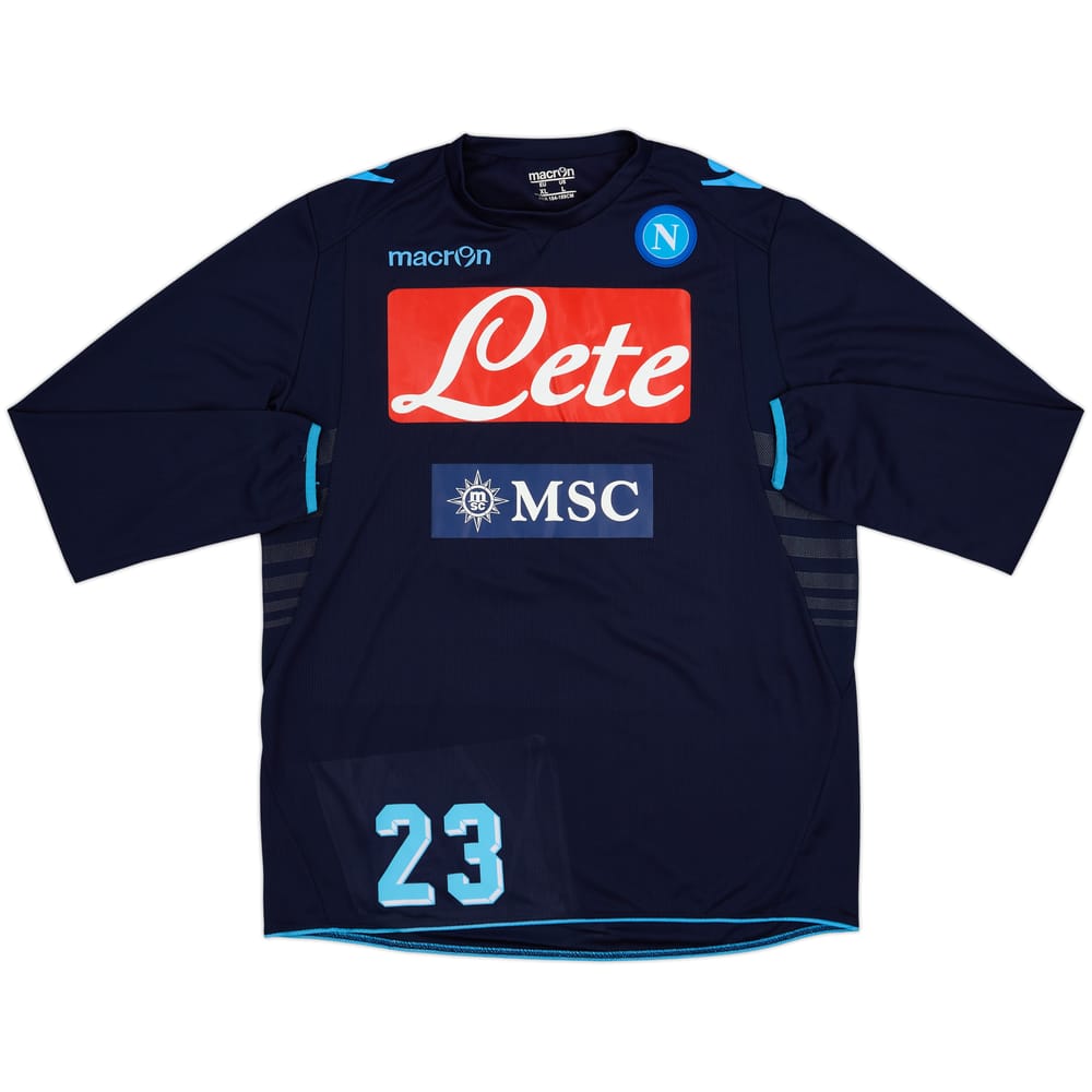 2013-14 Napoli Player Issue Macron Drill Top #23 - 7/10 - (XL)