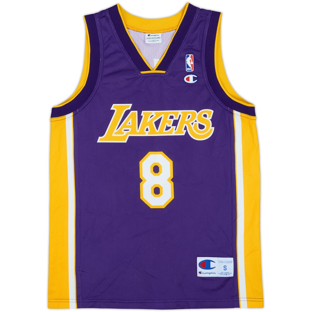 1999-06 LA Lakers Bryant #8 Champion Away Jersey - 9/10 - (S)