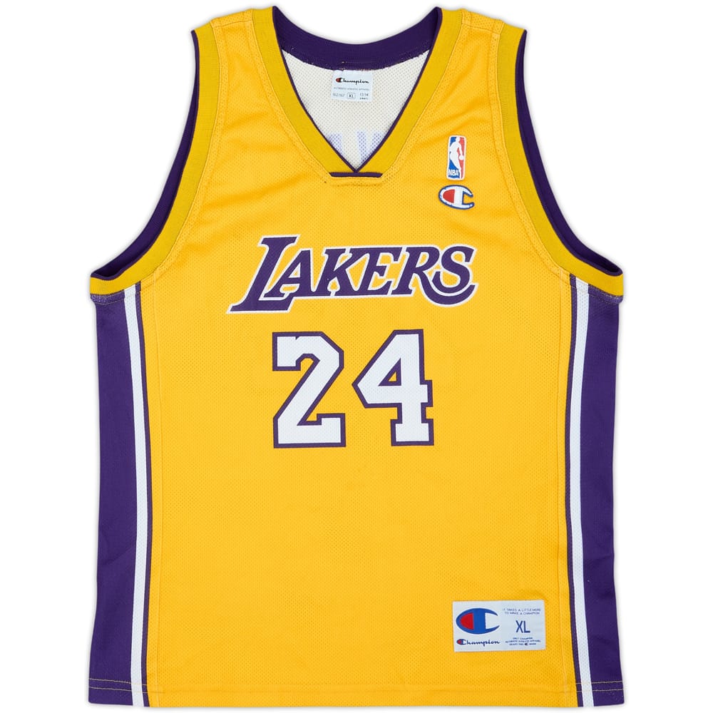 2006-10 LA Lakers Bryant #24 Champion Home Jersey - 9/10 - (XL.Boys)