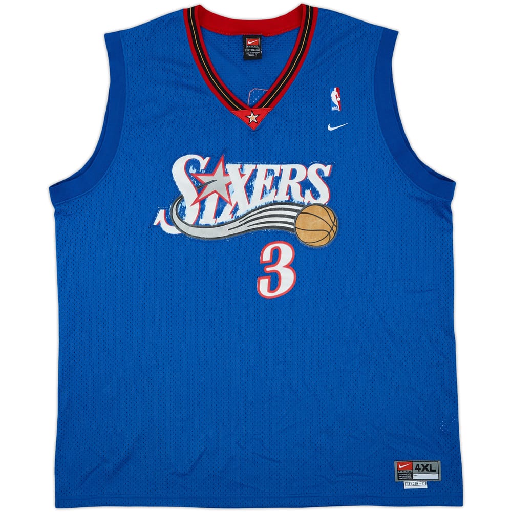 2000-04 Philadelphia 76ers Iverson #3 Nike Swingman Alternate Jersey - 5/10 - (4XL)
